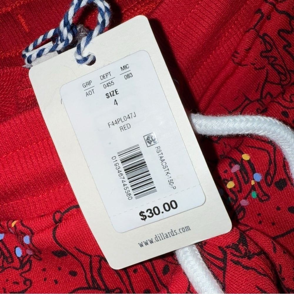 Adventurewear 360 Kids Red Holiday Reindeer Jogger Pants Size 4 NWT - Picture 7 of 7
